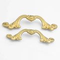 Gold baroque style solid brass cabinet pull/Antique French style drawer handle/brass furniture hardware/Gold Rocco style door handle