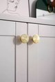 Mid century modern gold door knob/textured gold brass drawer handle/cut metal cabinet pull/gold furniture hardware/retro button door knob