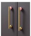 Gold retro geometric bar handle for kitchen, bedroom or bathroom makeover/mid century drawer pull/bright coloured door furniture/stone knob
