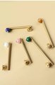 Gold retro geometric bar handle for kitchen, bedroom or bathroom makeover/mid century drawer pull/bright coloured door furniture/stone knob