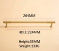 Matte gold brass bar handle/bar handle with a line pattern/brushed metal cabinet handle/home improvement hardware/kitchen cabinet handle