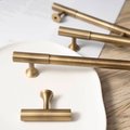 Bronze handle/bar handle with a line pattern/metal cabinet handle/home improvement hardware/kitchen cabinet handle/aged brass door handle
