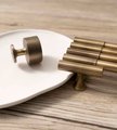 Bronze handle/bar handle with a line pattern/metal cabinet handle/home improvement hardware/kitchen cabinet handle/aged brass door handle