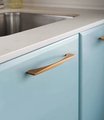 Champagne brass cabinet bar handle/sleek classic drawer pull/dark copper cabinet handles/copper door handle/kitchen decor/modern hardware