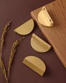 Big gold brass semi circle handle/demi lune drawer pull/kitchen hardware/large cabinet handle/gold wardrobe door handle/home improvement