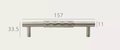 Silver nickel diamond pattern cabinet bar pull/grey silver drawer pull/silver kitchen hardware/matte silver cabinet pull/nickle door handle