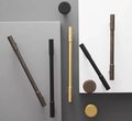 End section diamond knurled pattern cabinet bar pull/gold knurled drawer pull/bronze kitchen hardware/matte black cabinet pull/grip pull