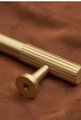 Matte gold brass bar handle/bar handle with a line pattern/brushed metal cabinet handle/home improvement hardware/kitchen cabinet handle