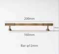 Bronze handle/bar handle with a line pattern/metal cabinet handle/home improvement hardware/kitchen cabinet handle/aged brass door handle