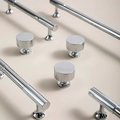 Shiny silver cabinet pull/Silver cabinet door handle with a line pattern/Chrome silver drawer handle/Modern shiny silver furniture hardware