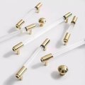 Brass and clear textured lucite cabinet bar pull handle/clear acrylic drawer handle/lucite furniture hardware/brass transparent resin handle