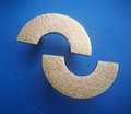 Aged hammered brass semi circle shaped handle/hammered bronze drawer pull/kitchen hardware/large cabinet handle/bronze wardrobe door handle
