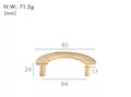 Shiny textured gold brass semi circle handle/hammered gold drawer pull/kitchen hardware/large cabinet handle/gold wardrobe door handle
