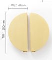 Big gold brass semi circle handle/demi lune drawer pull/kitchen hardware/large cabinet handle/gold wardrobe door handle/home improvement