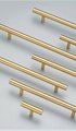 Matte gold brass cabinet bar handle/gold brass drawer pull/kitchen cabinet hardware/classic furniture hardware/gold door handles for DIY