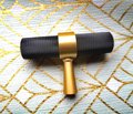 Black and gold knurled cabinet bar handle/textured brass drawer pull/ kitchen cabinet handle/modern furniture hardware/cabinet door handle