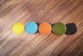 Brass and leather drawer pull/retro colour cabinet handle/blue, yellow, orange and green drawer knob/leather door handle/leather hardware