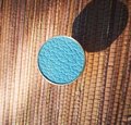 Brass and leather drawer pull/retro colour cabinet handle/blue, yellow, orange and green drawer knob/leather door handle/leather hardware