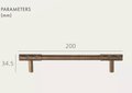 End section diamond knurled pattern cabinet bar pull/gold knurled drawer pull/bronze kitchen hardware/matte black cabinet pull/grip pull