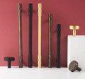 End section diamond knurled pattern cabinet bar pull/gold knurled drawer pull/bronze kitchen hardware/matte black cabinet pull/grip pull