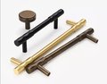 End section diamond knurled pattern cabinet bar pull/gold knurled drawer pull/bronze kitchen hardware/matte black cabinet pull/grip pull