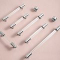Chrome and clear textured lucite cabinet bar pull handle/clear acrylic drawer handle/lucite furniture hardware/transparent resin handle