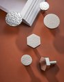 Hammered silver metal drawer handle/textured silver cabinet pull/silver hexagonal door knob/silver furniture hardware/IKEA hack/beaten metal