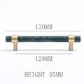 Dark Green Verde marble and brass cabinet pull/Green marble and gold brass drawer pull/green marble cabinet handle/modern stone hardware