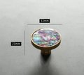 Pink mother of pearl drawer pull/liliac pearl and gold brass cabinet handle/round shell drawer knob/nursery decor/pink furniture hardware