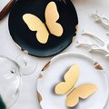 Pair of shiny hammered brass butterfly wing handles/gold butterfly door handles/textured brass hardware/nursery decor/gold kitchen handles