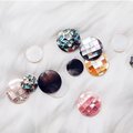 Checked rainbow mother of pearl drawer pull/pearl cabinet handle/pearl furniture hardware/Abalone shell cabinet pull/gold pearl door knob