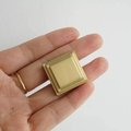 Gold brass square shaped drawer pull/Gold geometric square cabinet pull/Square door knob/brass furniture hardware/gold square cabinet handle