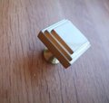 Gold brass square shaped drawer pull/Gold geometric square cabinet pull/Square door knob/brass furniture hardware/gold square cabinet handle