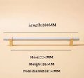 Light Grey and Gold cabinet bar pull/ wooden drawer handles/nursery furniture hardware/gray cabinet door handles/children's furniture handle