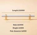 Light Grey and Gold cabinet bar pull/ wooden drawer handles/nursery furniture hardware/gray cabinet door handles/children's furniture handle