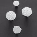 Hammered silver metal drawer handle/textured silver cabinet pull/silver hexagonal door knob/silver furniture hardware/IKEA hack/beaten metal