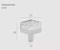 Hammered silver metal drawer handle/textured silver cabinet pull/silver hexagonal door knob/silver furniture hardware/IKEA hack/beaten metal