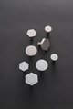 Hammered silver metal drawer handle/textured silver cabinet pull/silver hexagonal door knob/silver furniture hardware/IKEA hack/beaten metal