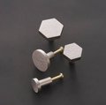Hammered silver metal drawer handle/textured silver cabinet pull/silver hexagonal door knob/silver furniture hardware/IKEA hack/beaten metal