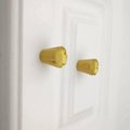 Clover pattern cabinet pull/Gold brass cone shaped drawer knob/Clover shaped door handle/Small brass drawer handle/Brass furniture hardware