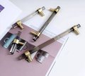 Smoke grey lucite cabinet bar pull handle/gray acrylic drawer handle/grey lucite furniture hardware/brass transparent resin cabinet handle