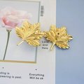 Large Gold Maple Leaf Cabinet Pull/ solid brass leaf drawer knob/brass furniture hardware/fancy maple leaf door handle/leaves style handle