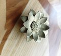 Gold brass sacred lotus flower cabinet pull/Gold water lily drawer pull/Gold flower drawer knob/Brass waterlily door knob/brass hardware