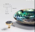 Checked rainbow mother of pearl drawer pull/pearl cabinet handle/pearl furniture hardware/Abalone shell cabinet pull/gold pearl door knob