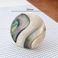 Large round mixed shell pattern drawer pull/Pearl Cabinet pull/mother of pearl door handle/Swirl pattern door knob/pearl furniture hardware