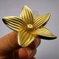 Gold brass star shaped flower cabinet pull/Jasmine flower drawer pull/Gold flower drawer Knob/Brass flower door knob/gold furniture hardware