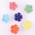Ceramic flower design cabinet pull/Bright coloured flower drawer knobs/floral furniture hardware/simple flower handle