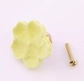 Ceramic flower design cabinet pull/Bright coloured flower drawer knobs/floral furniture hardware/simple flower handle