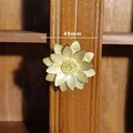 Gold brass sacred lotus flower cabinet pull/Gold water lily drawer pull/Gold flower drawer knob/Brass waterlily door knob/brass hardware
