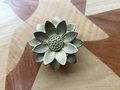 Gold brass sacred lotus flower cabinet pull/Gold water lily drawer pull/Gold flower drawer knob/Brass waterlily door knob/brass hardware